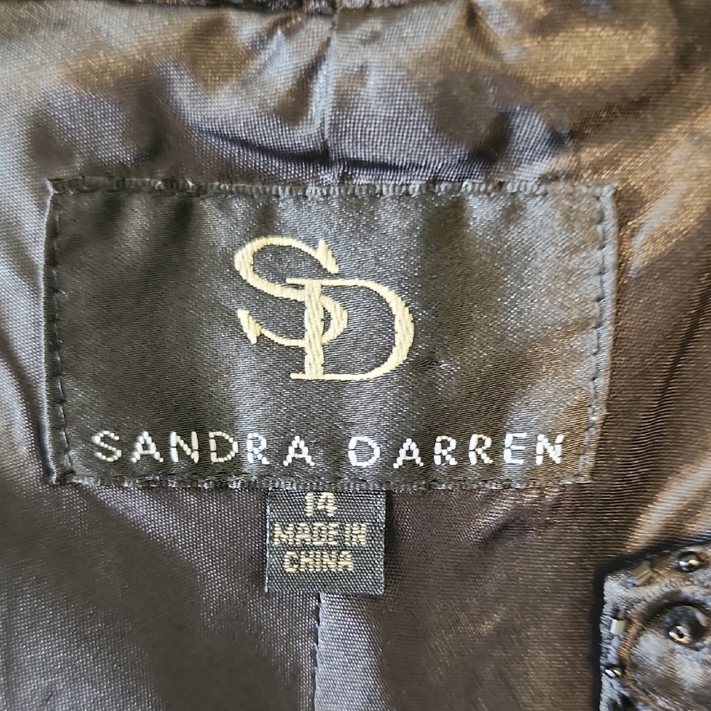 Sandra Darren Elegant Black Midi Dress - Picture 11 of 13